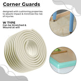 Baby Safety Edge & Corner Guards Furniture Edges (W-Shape) White